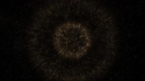 Videohive - Glittering Gold Particles on a Black Background Animation - 39005910 - 39005910