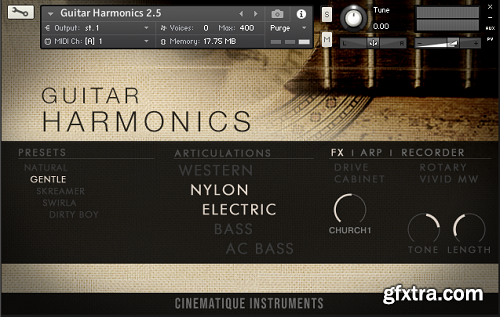Cinematique Instruments Guitar Harmonics v2.5 KONTAKT