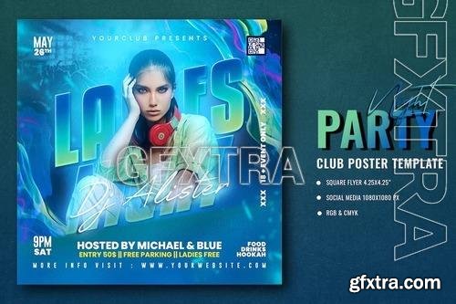 DJ Party Flyer 4QCLU5C