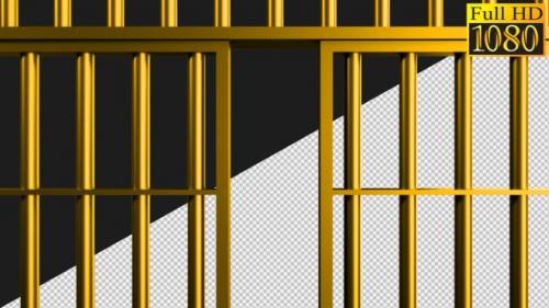 Videohive - Jail Cell Door On Alpha Channel Loops V3 - 38995083 - 38995083