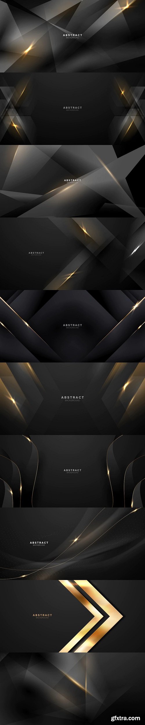 Vector abstract luxury black background with golden elements