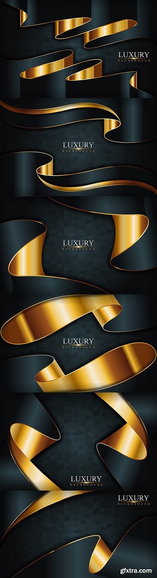 Luxury dark blue background with gold line design