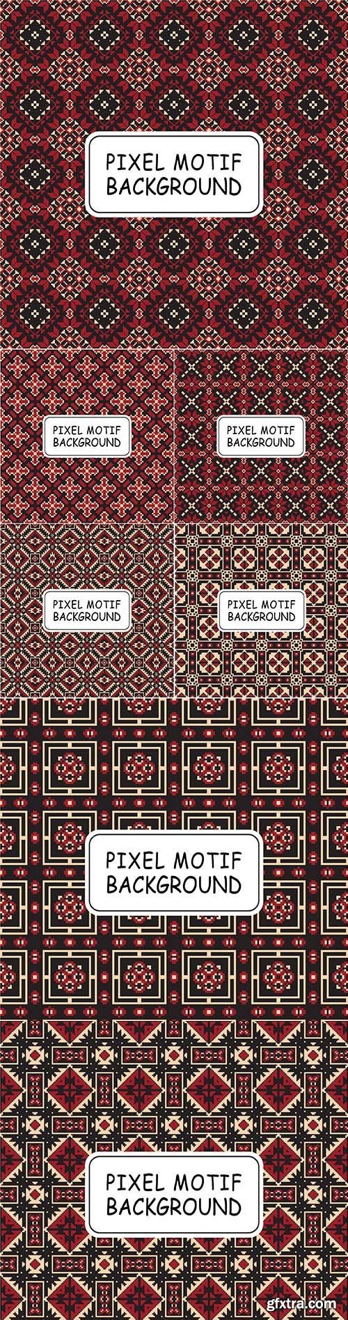 Pixel motif design decorative background