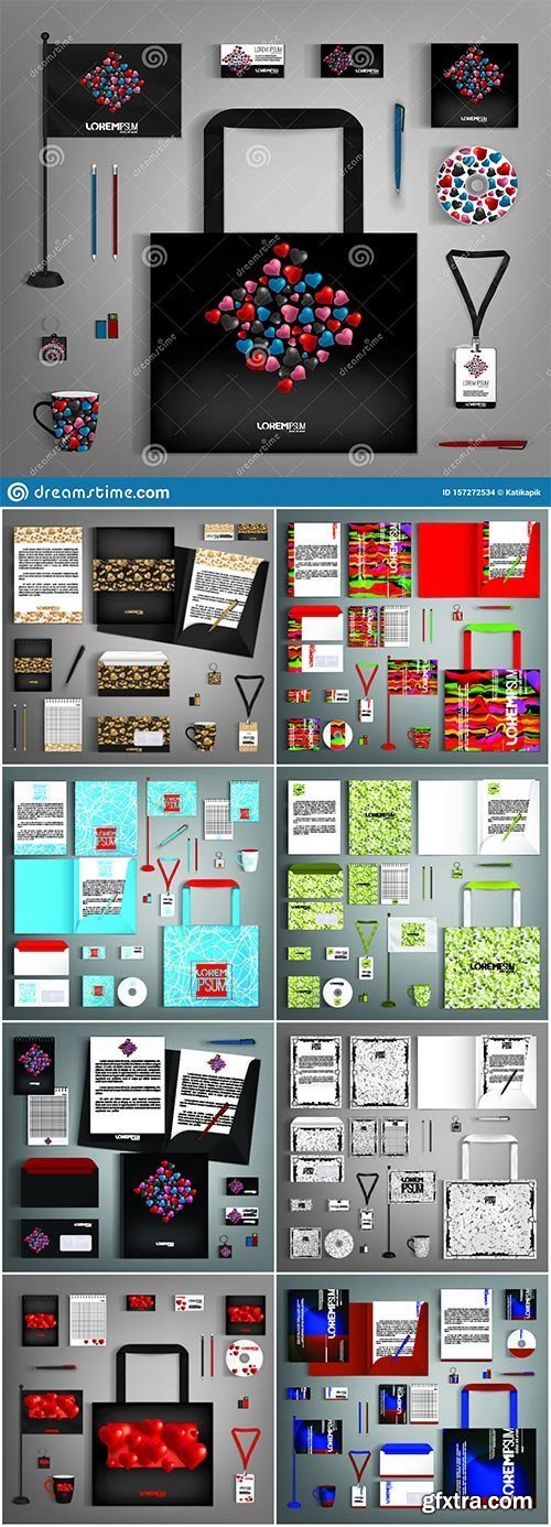 Corporate identity template with colorful design # 3