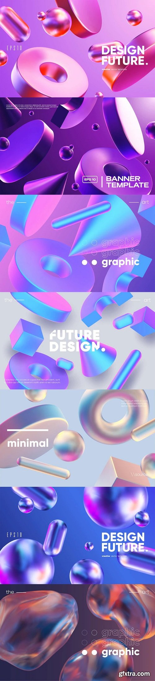 3d background with colorful geometric shapes eps10 vector