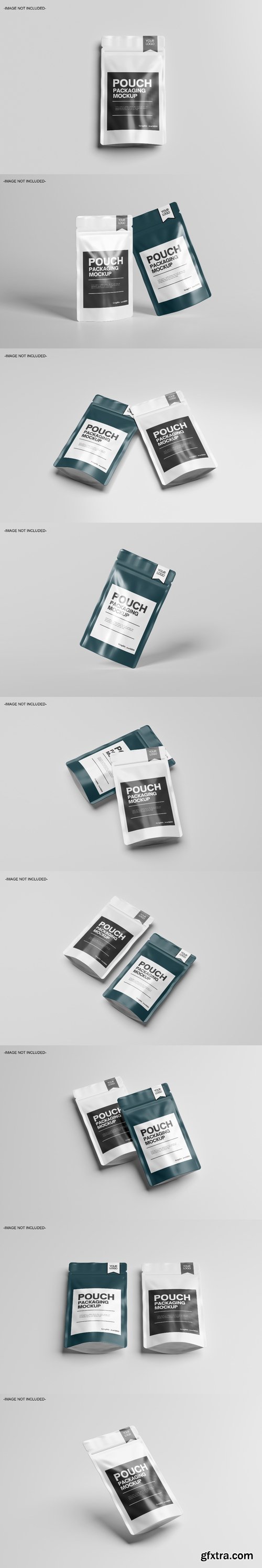 Pouch packaging mockup