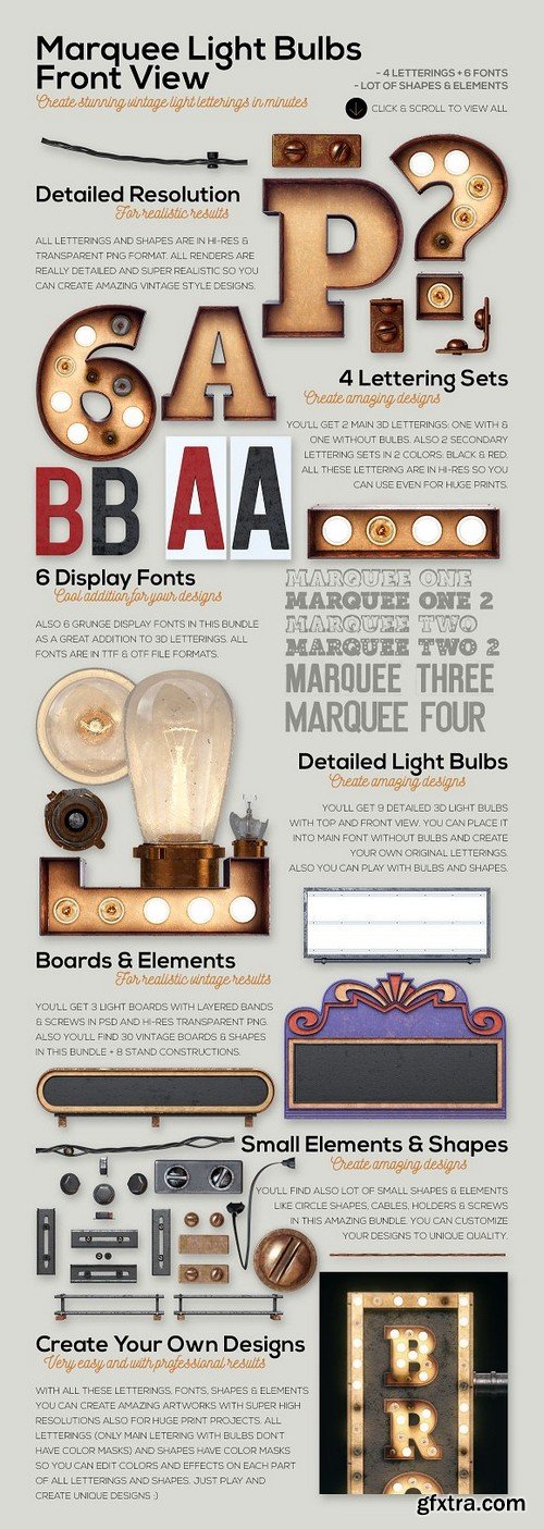 Marquee Light Bulbs - Front View 1617135