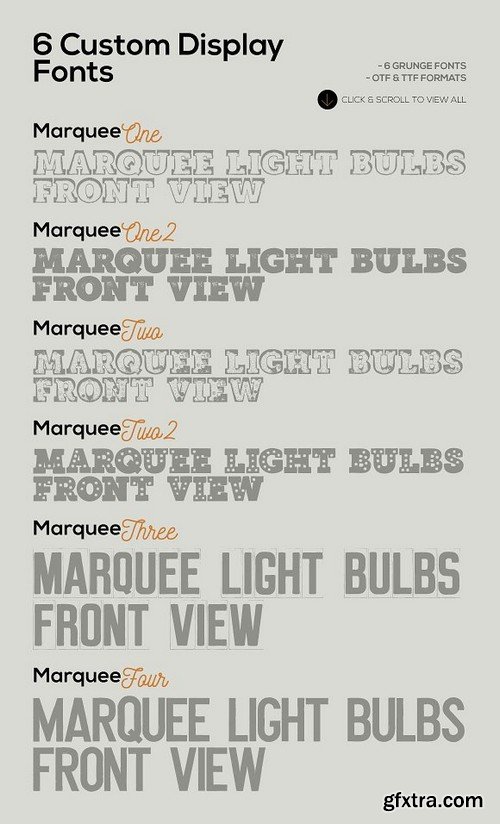Marquee Light Bulbs - Front View 1617135