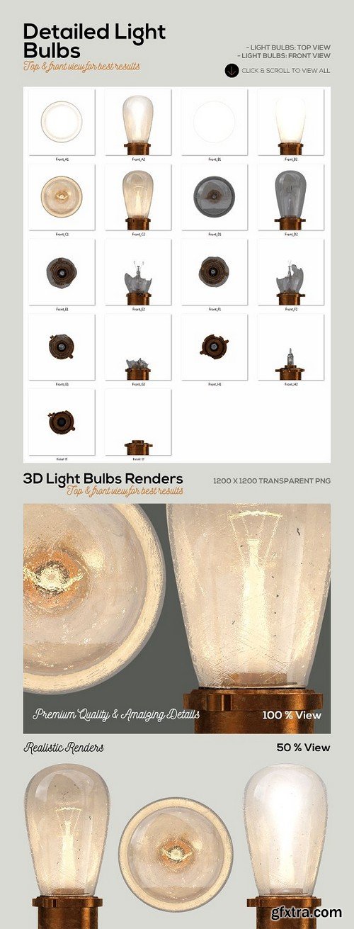 Marquee Light Bulbs - Front View 1617135