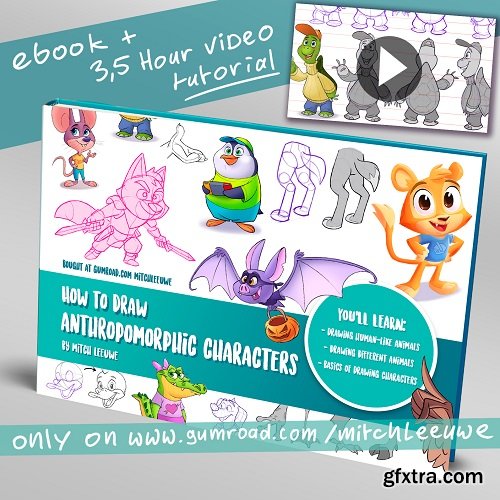 How to draw anthropomorphic characters + Video