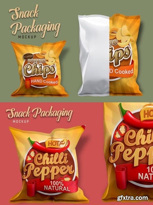 Snack packaging mockup