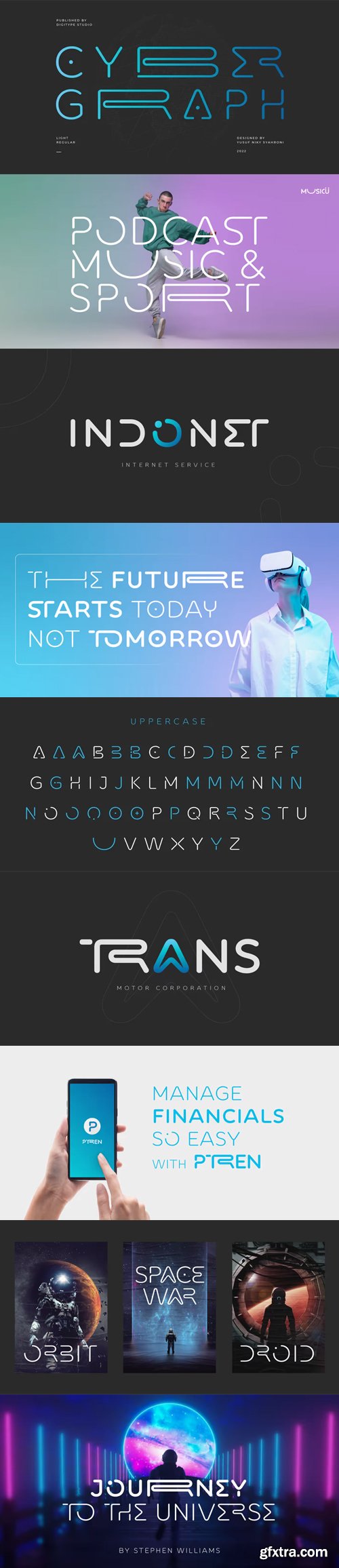 Cyber Graph Font Family