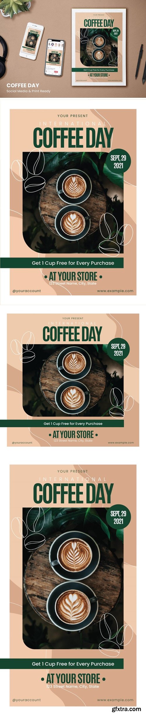 International Coffee Day - Flyer Media Kit 59S47T2