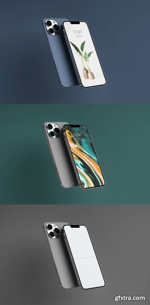 IPhone Mockup Front and Back View