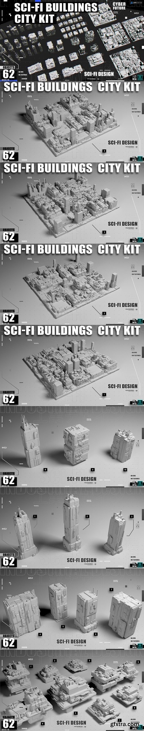 Artstation - Sci-Fi Buildings City Kit