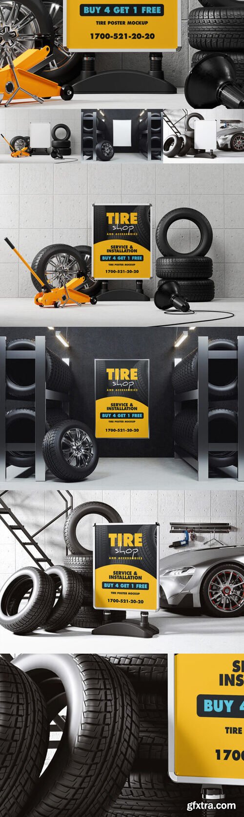 Tire Shop Poster Mockup