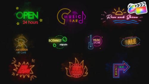 Videohive - Neon Titles for FCPX - 39100859 - 39100859