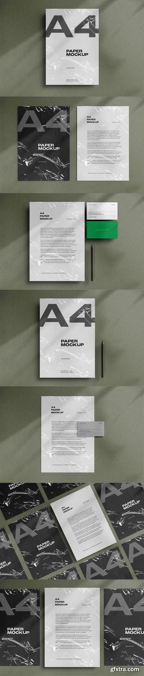 A4 stationary mockup