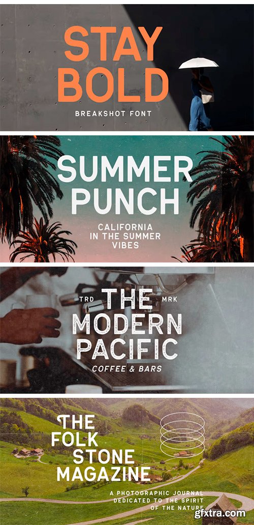 Breakshot Font Family Breakshot Font Family