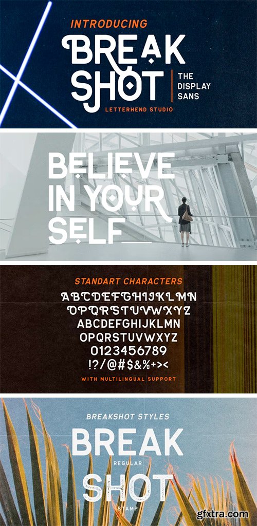 Breakshot Font Family Breakshot Font Family