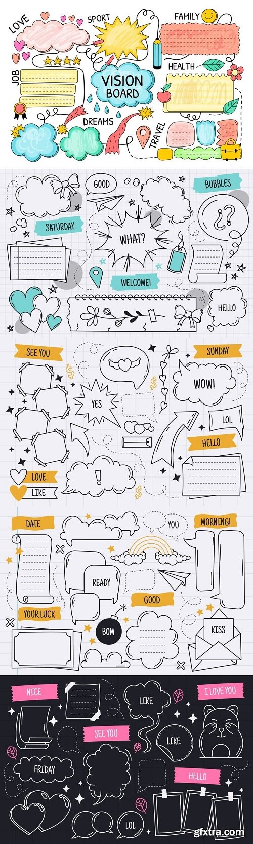 hand drawn vision board