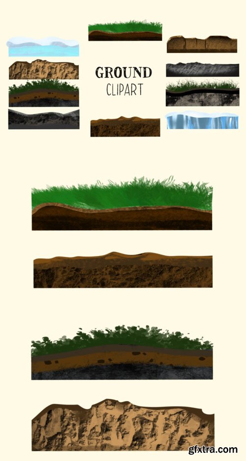 10 Ground Cliparts Collection