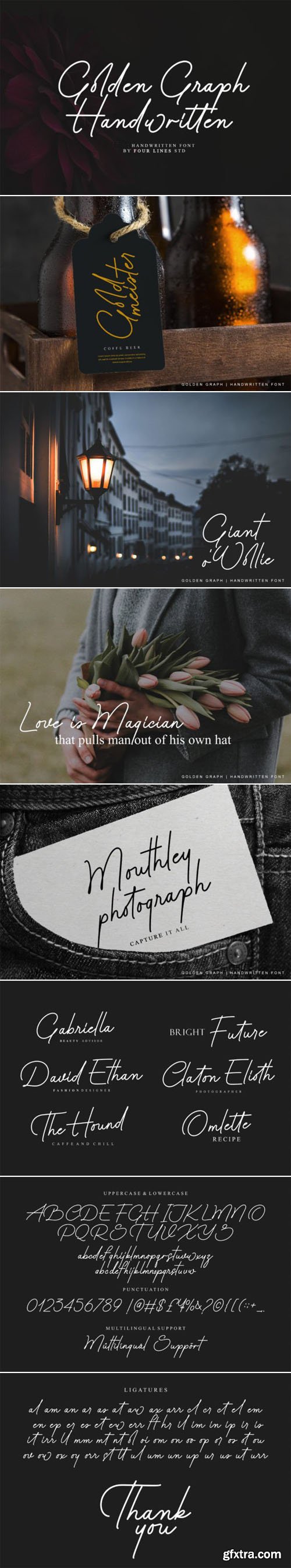 Golden Graph - Elegant Handwritten Font