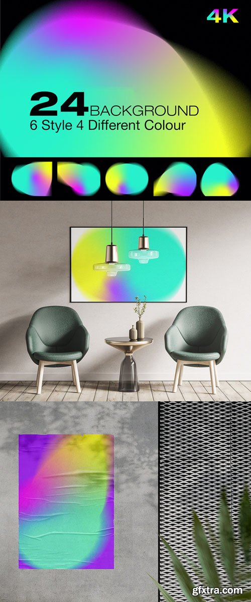 24 Colorful Gradient Backgrounds