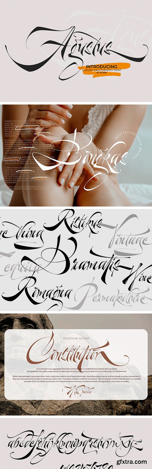 Agustus - Luxury Calligraphy Font Agustus - Luxury Calligraphy Font