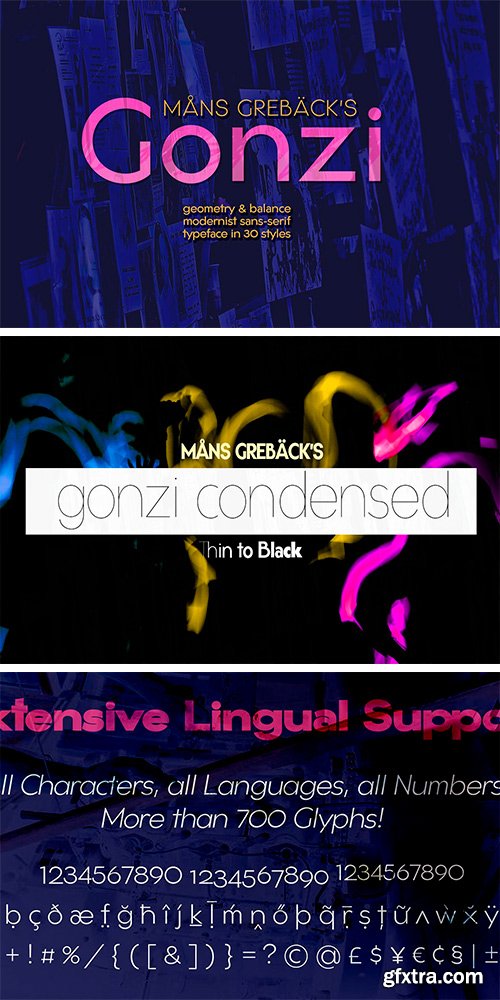 Gonzi - 30 Sans-Serif Fonts Gonzi - 30 Sans-Serif Fonts
