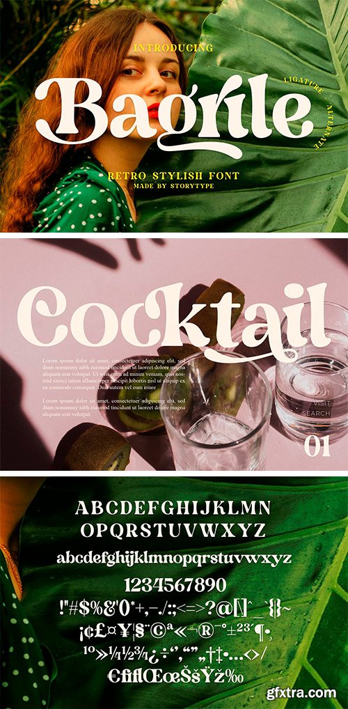 Bagrile Retro Stylish Font Bagrile Retro Stylish Font