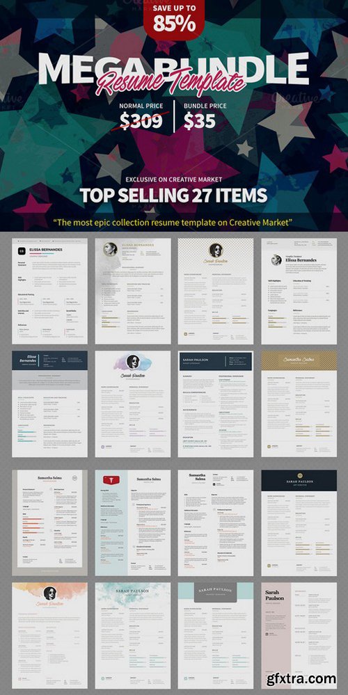 27 Best Selling Resume Mega Bundle