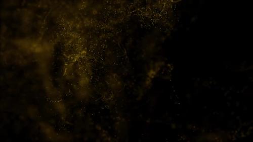 Videohive - Abstract motion background shining gold particles. Shimmering Glittering Particles With Bokeh. - 39684233 - 39684233