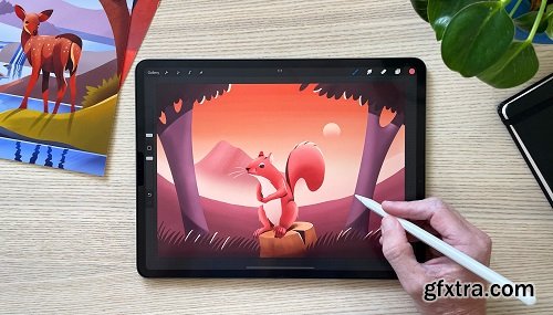 Animal Landscape Illustrations in Procreate » GFxtra