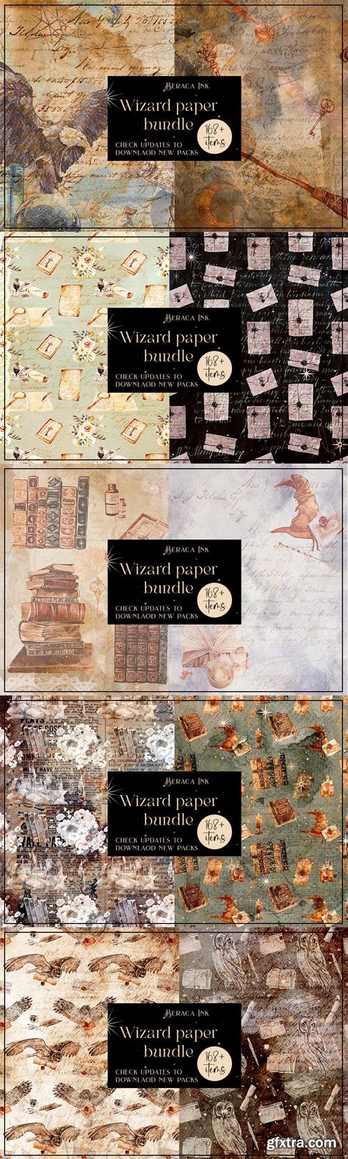 80+ Vintage Wizard Textures Bundle 140922