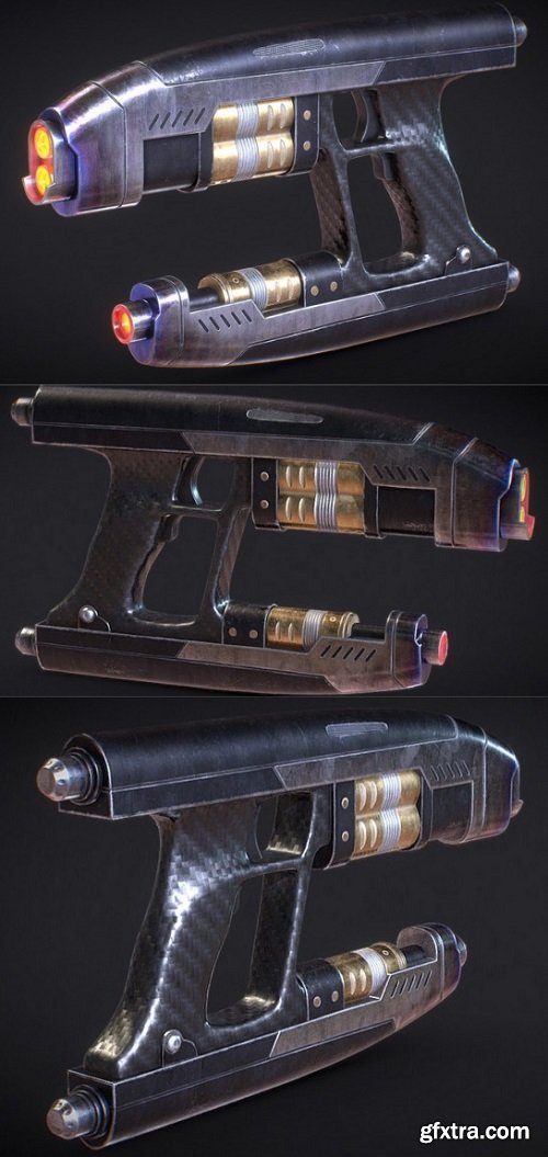 Star-Lord Gun Fanart 3D Model
