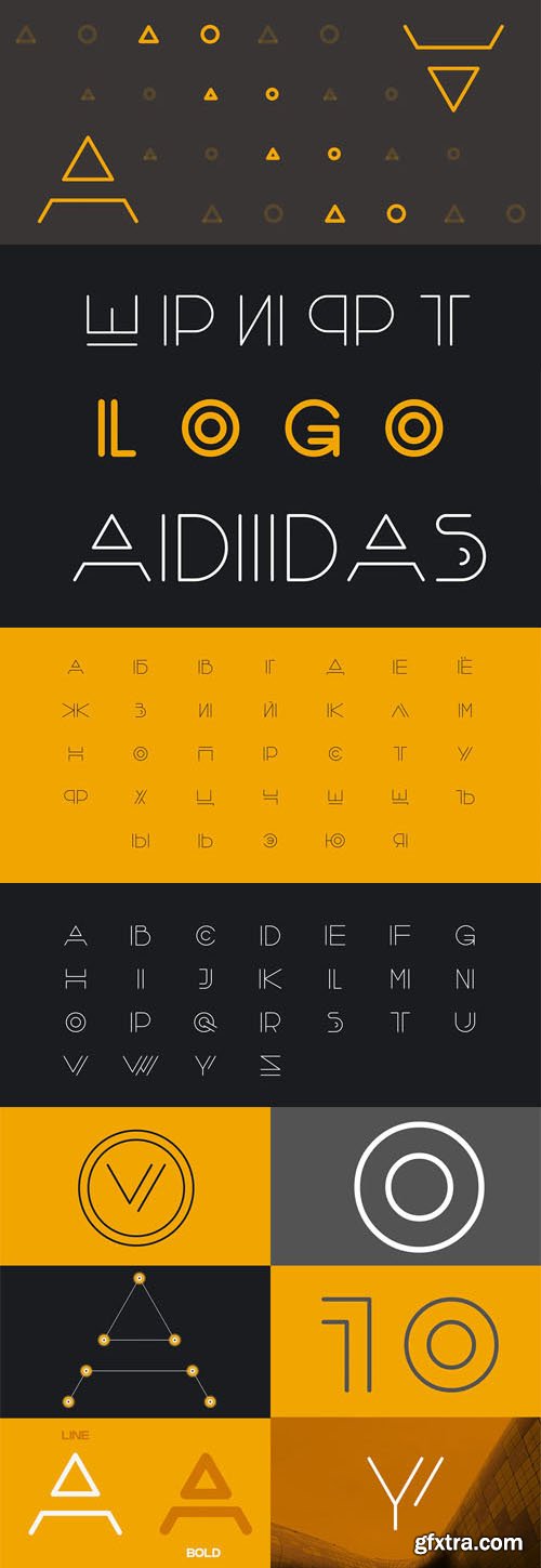 Vector Line - Modern Display Logo Font