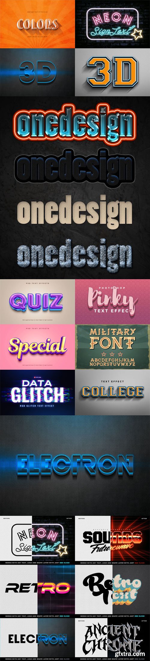 20+ Modern Text Effects for Photoshop & Illustrator
