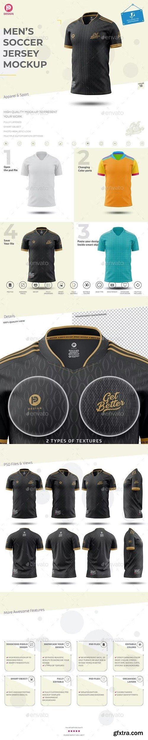 GraphicRiver - Men's Soccer Jersey Mockup V18 33826006