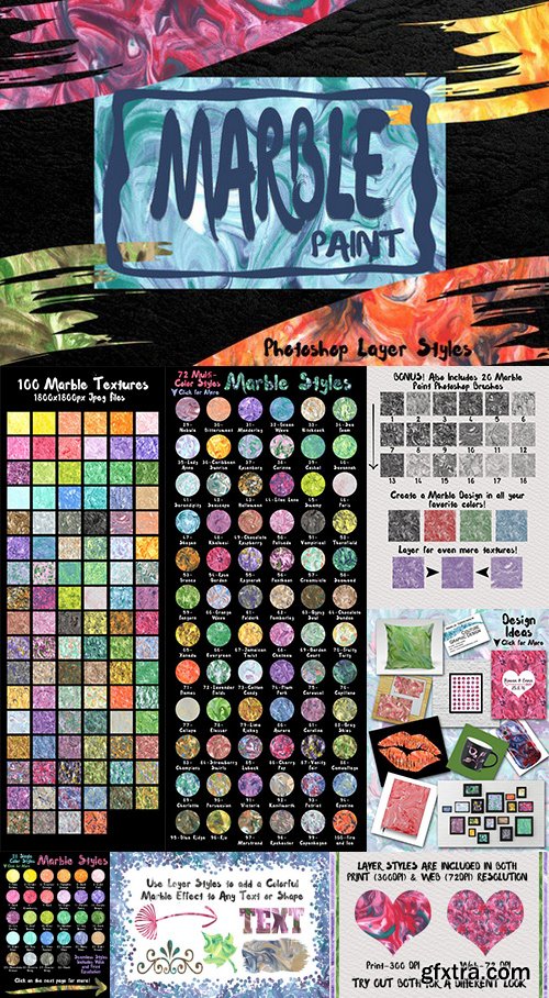 Marble Paint Styles for Photoshop Marble Paint Styles for Photoshop