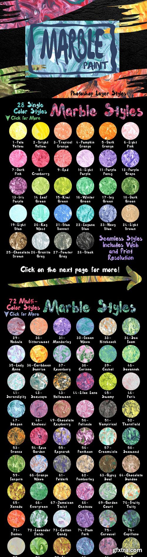 Marble Paint Styles for Photoshop Marble Paint Styles for Photoshop