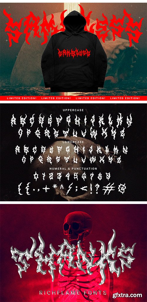 Richflame - Death Metal Fonts Richflame - Death Metal Fonts