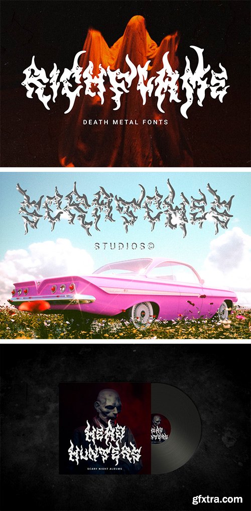 Richflame - Death Metal Fonts Richflame - Death Metal Fonts