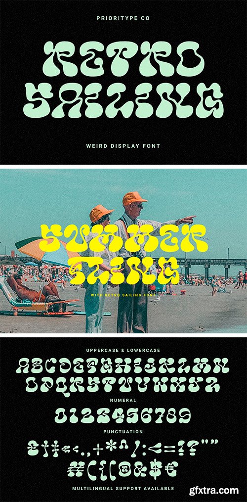 Retro Sailing - Weird Display Font Retro Sailing - Weird Display Font