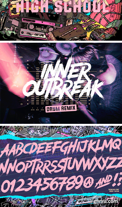 Trenches - Retro Horror Typeface Trenches - Retro Horror Typeface