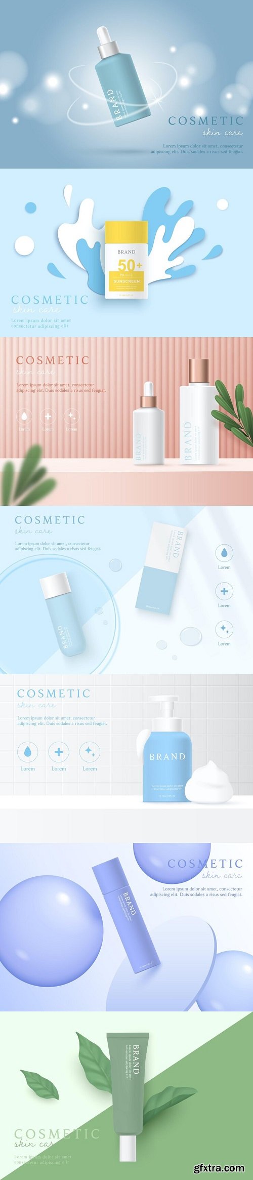 Cosmetics and skin care product ads template » GFxtra