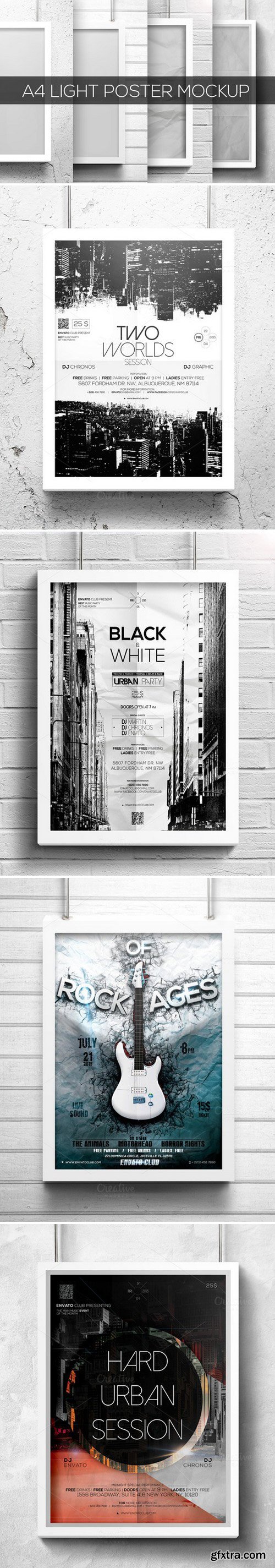 A4 Light Poster Mockup
