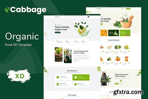 Cabbage - Organic Food XD Template 64ZZ5N7