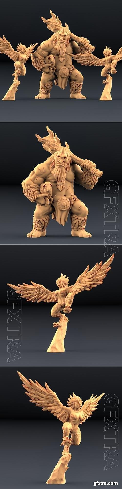 Cyclope and Harpies 3D Print