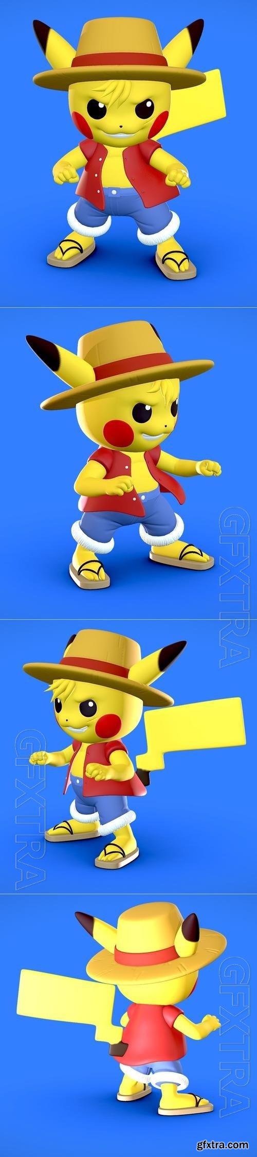 Luffy Pikachu 3D Print
